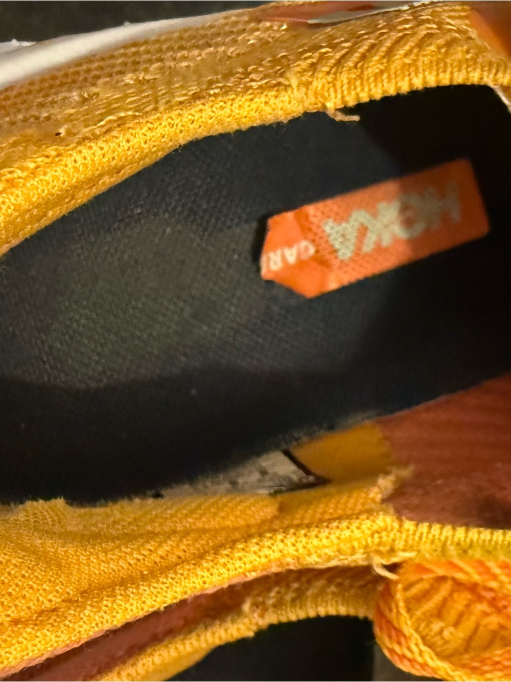 Hoka Carbon X 3 sneakers in the Radiant Yellow and Camellia colorway. - Picture 11 of 11